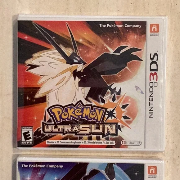 New Pokemon Ultra Sun Nintendo 3DS Game & Pokemon Ultra Moon 3DS Games Sealed - Picture 2 of 10